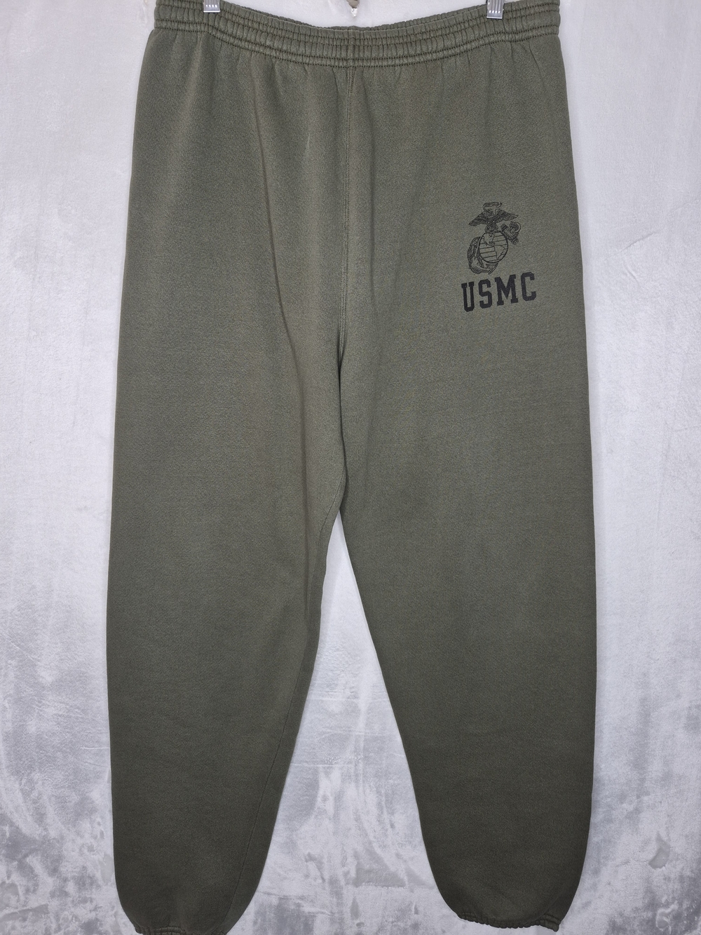 Vintage 80s Soffe USMC Marine Corps Sweatpants Olive Green Made in USA Mens XL